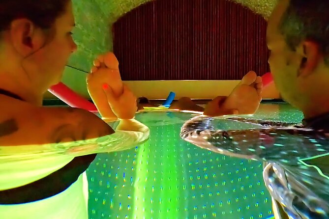 2 Hour Floating Harmony Couples Course - The water-kit details: neoprene, floats, and a noseclip