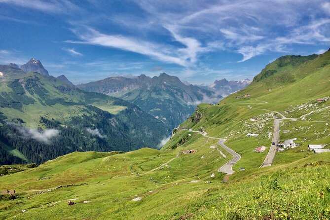 6-Day Drive 9 Swiss Passes, Glacier Express Route +Stelvio, Italy - Day 3: Oberalp Pass on the Glacier Express line, then Engadine passes and Pradaschier fun