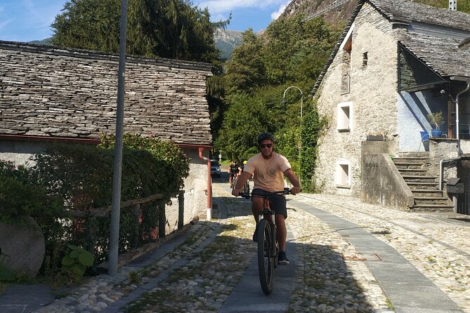 BikeBrix Scenic Cycling Tour in Lake Maggiore Ascona Locarno - Stop 1: a short hike to a small waterfall