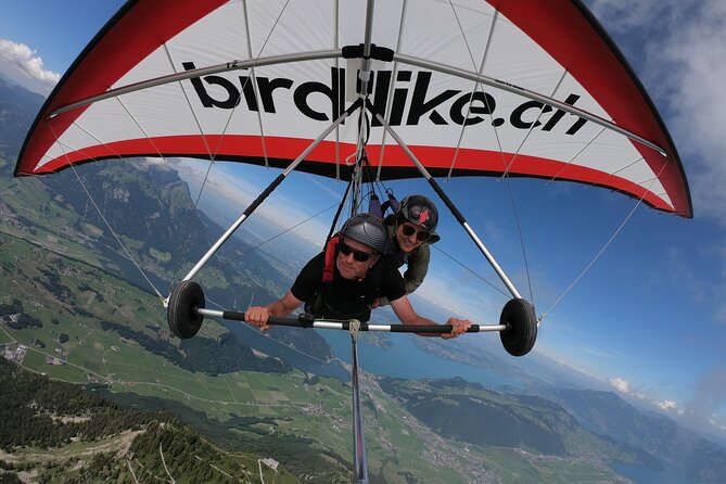 Birdlike Hang Gliding Lucerne - The launch setup: lying head-first and “run, then fly”