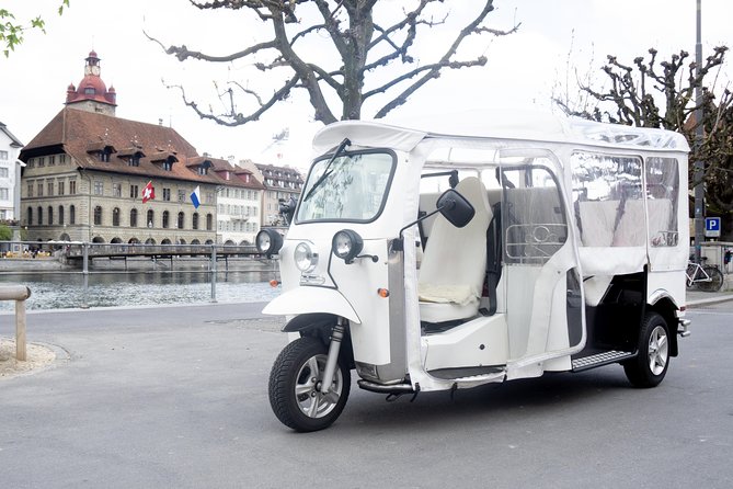 City Tour Plus Lucerne by Etuktuk - The 10.7m and 383kg Moment: A Fun Clue-Style Stop