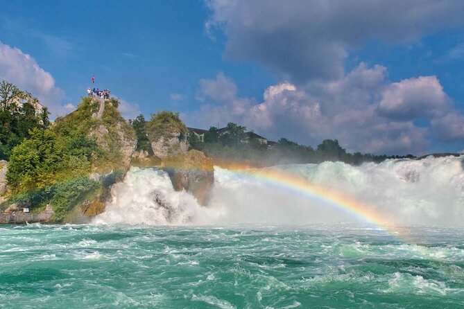 From Zurich: Rhine Falls, Chocolate and cheese factory (KTZ373) - Stop 1: Rhine Falls viewing time, then go under the roar