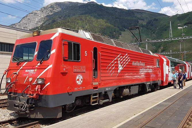 Glacier Express Panoramic Train Round Trip in one Day Private Tour from Basel - Andermatt 10-minute pause, plus quick Alpine context