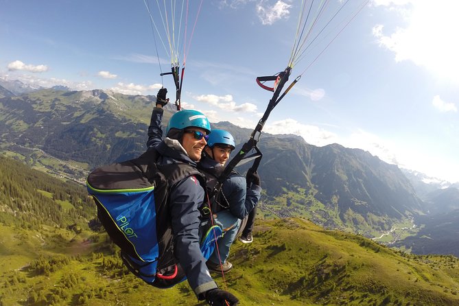 Klosters Tandem Paragliding Flight from Gotschna - Takeoff, the Quiet Glide, and That Moment You’re Up