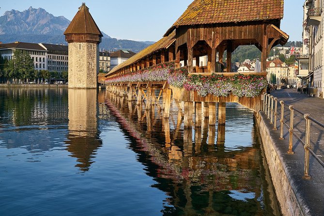 Lake Luzern pick and mix Tour - Burgenstock, Rigi Seebodenalp and Luzern - Lucerne in 2 hours: Chapel Bridge, Lion Monument, and a viewpoint above town