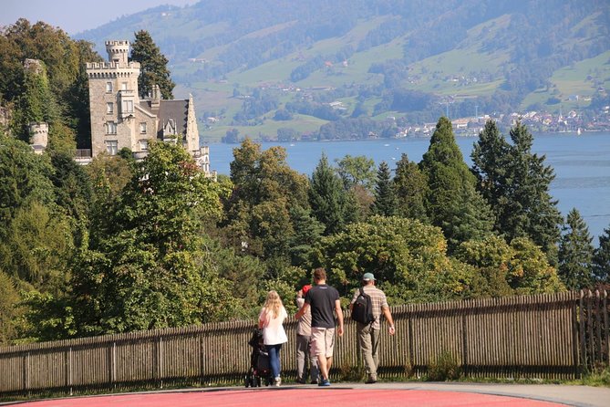 Lucerne Lakeside and Villas Private Walking Tour - St. Charles Hall and Rolf Brem statues: seeing the details that matter