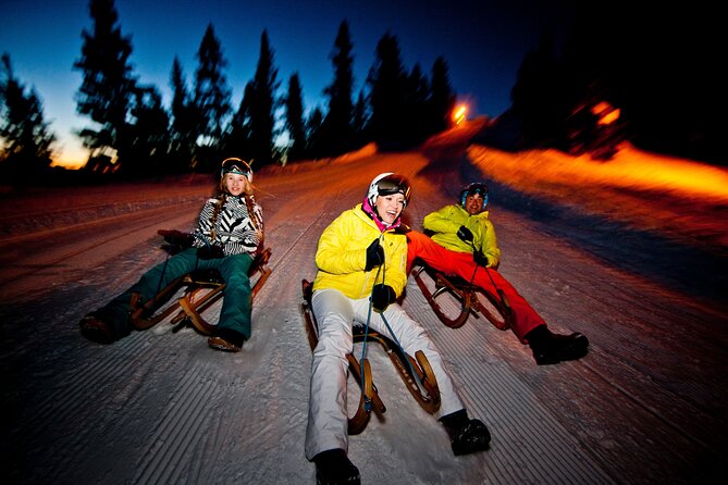 Night Sledding with Fondue - The 1-hour moonlit sled run: more than just a thrill