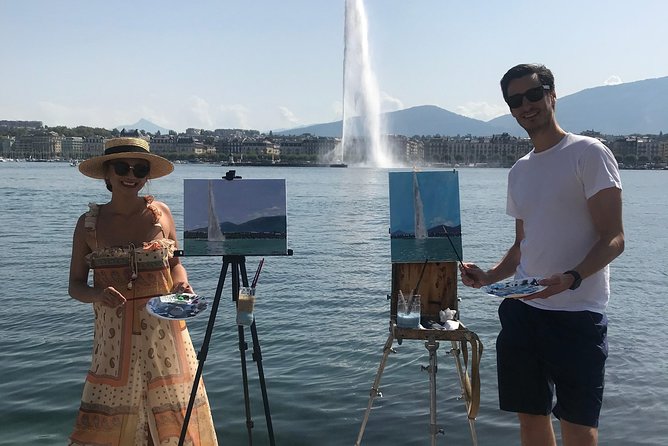 Painting Master Class by the Geneva Lake - Stop 1, Jet d’Eau: Painting Geneva’s Moving Icon