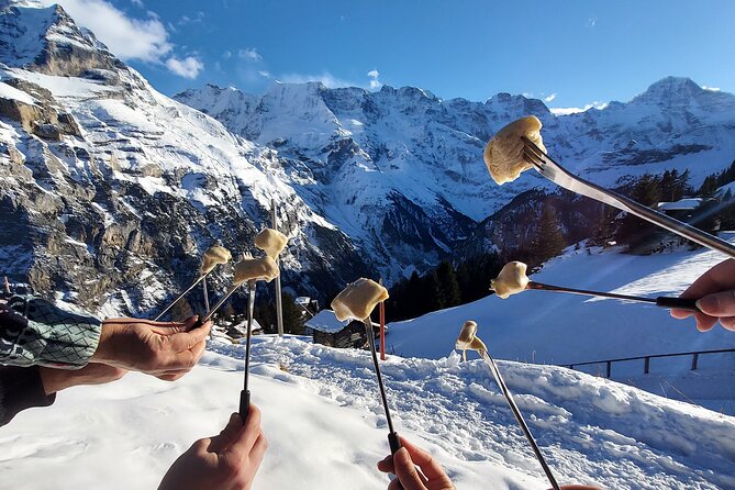 Sledding Cheese Fondue, Chocolate - Männlichen Start With Swiss Chocolate, Then Sled Control