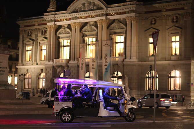 The Private Tuk Tuk Tour with one of The Best Fondues in Geneva! - Molard Tower and the English Garden Flower Clock: small stops with big charm
